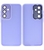 Mat-Transparent met Camera Beschermer Case voor Samsung Galaxy A55 Paars