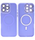 Mat-Transparent met Camera Beschermer Magsafe Case voor iPhone 14 Pro Paars