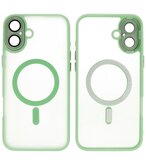 Mat-Transparent met Camera Beschermer Magsafe Case voor iPhone 16 Groen