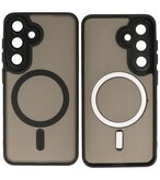 Mat-Transparent met Camera Beschermer Magsafe Case voor Samsung Galaxy S24 FE Zwart