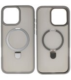 Magsafe Mat Transparant - Camera Beschermer Case met Staande Functie voor iPhone 16 Pro Max Grijs