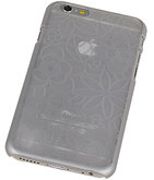 Hoesje voor Apple iPhone 6 - Lotus Hardcase Zilver