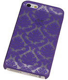 Hoesje voor Apple iPhone 5/5S - Brocant Hardcase Paars