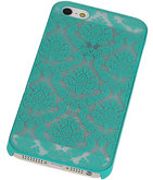 Hoesje voor Apple iPhone 5/5S - Brocant Hardcase Turquoise