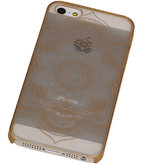 Hoesje voor Apple iPhone 5/5S - Roma Hardcase Goud