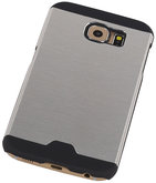Lichte Aluminium Hardcase Hoesje voor Samsung Galaxy S6 G920F Zilver