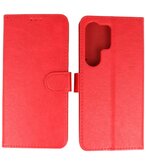 Samsung Galaxy S25 Ultra Hoesje Book Case Portemonnee Telefoonhoesje - Rood