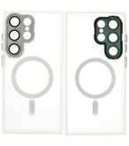 Mat-Transparent met Camera Beschermer Case voor Samsung Galaxy S25 Ultra Wit