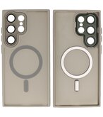 Mat-Transparent met Camera Beschermer Case voor Samsung Galaxy S25 Ultra Grijs