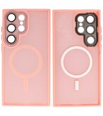 Mat-Transparent met Camera Beschermer Case voor Samsung Galaxy S25 Ultra Roze