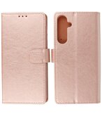 Samsung Galaxy A15 Hoesje Book Case Portemonnee Telefoonhoesje - Roze Goud