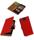 Hoesje voor HTC One E9 Plus Booktype Rood