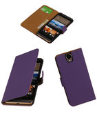 Hoesje voor HTC One E9 Plus Booktype Paars