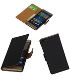 Hoesje voor Huawei P8 Lite Effen Booktype Wallet Zwart