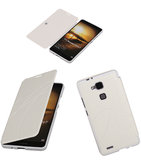 Bestcases Wit TPU Booktype Motief Hoesje voor Huawei Ascend Mate 7
