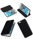 Bestcases Zwart TPU Booktype Motief Hoesje voor Apple iPhone 6 Plus