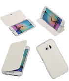 Bestcases Wit TPU Booktype Motief Hoesje voor Samsung Galaxy S6 Edge