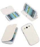 Bestcases Wit TPU Booktype Motief Hoesje voor Samsung Galaxy S3