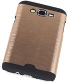 Lichte Aluminium Hardcase Hoesje voor Samsung Galaxy J7 2015 Goud