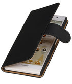 Hoesje voor Samsung Galaxy Young Effen Booktype Wallet Zwart