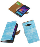 Hoesje voor Samsung Galaxy Grand Max Booktype Wallet Mini Slang Blauw