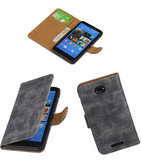 Hoesje voor Sony Xperia E4 Booktype Wallet Mini Slang Grijs