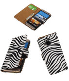 Hoesje voor HTC One M9 Plus Zebra Booktype Wallet