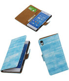 Hoesje voor Sony Xperia Z4/Z3+ Booktype Wallet Mini Slang Blauw