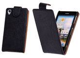 Polar Echt Lederen Navy Blue Hoesje voor Sony Xperia Z1 Flipcase
