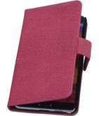 Roze Ribbel booktype wallet cover voor Hoesje voor Samsung Galaxy Note 3