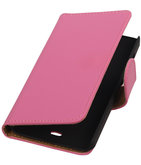 Hoesje voor Microsoft Lumia 430 Effen Booktype Wallet Roze