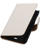 Hoesje voor Microsoft Lumia 430 Effen Booktype Wallet Wit