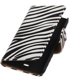 Hoesje voor Microsoft Lumia 430 Zebra Booktype Wallet