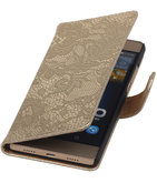 Hoesje voor Huawei Ascend P7 - Lace Goud Booktype Wallet