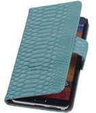 Hoesje voor Samsung Galaxy Note 3 Neo - Slang Turquoise Booktype Wallet