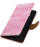 Hoesje voor Samsung Galaxy J3 - Mini Slang Roze Booktype Wallet