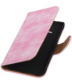 Hoesje voor Samsung Galaxy J1 Ace - Mini Slang Roze Booktype Wallet