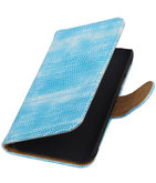 Hoesje voor Samsung Galaxy J1 Ace - Mini Slang Turquoise Booktype Wallet