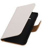 Hoesje voor Samsung Galaxy J1 Ace - Effen Wit Booktype Wallet