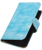 Hoesje voor Huawei Ascend Y540 Booktype Wallet Mini Slang Blauw