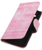 Hoesje voor Huawei Ascend Y540 Booktype Wallet Mini Slang Roze