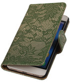 Hoesje voor Huawei Honor Y6 - Lace Donker Groen Booktype Wallet