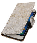 Hoesje voor Huawei Honor Y6 - Lace Wit Booktype Wallet