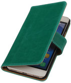 Groen Pull-Up PU Hoesje voor Huawei Honor Y6 / 4A Booktype Wallet Cover