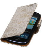 Lace Wit Hoesje voor Samsung Galaxy S3 Mini VE Book/Wallet Case/Cover