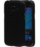 Zwart Slang Hardcase Backcover Hoesje voor Samsung Galaxy J1 2015 Zwart Slang Hardcase Backcover Hoesje voor Samsung Galaxy J1 2015