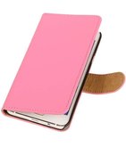 Roze Effen Booktype Hoesje voor Samsung Galaxy A3 2016 Wallet Cover