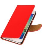 Rood Effen Booktype Hoesje voor Samsung Galaxy A3 2016 Wallet Cover