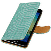 Turquoise Slang Booktype Hoesje voor Samsung Galaxy A3 2016 Wallet Cover