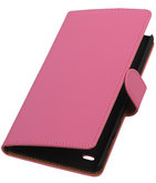Hoesje voor Sony Xperia C4 Booktype Roze